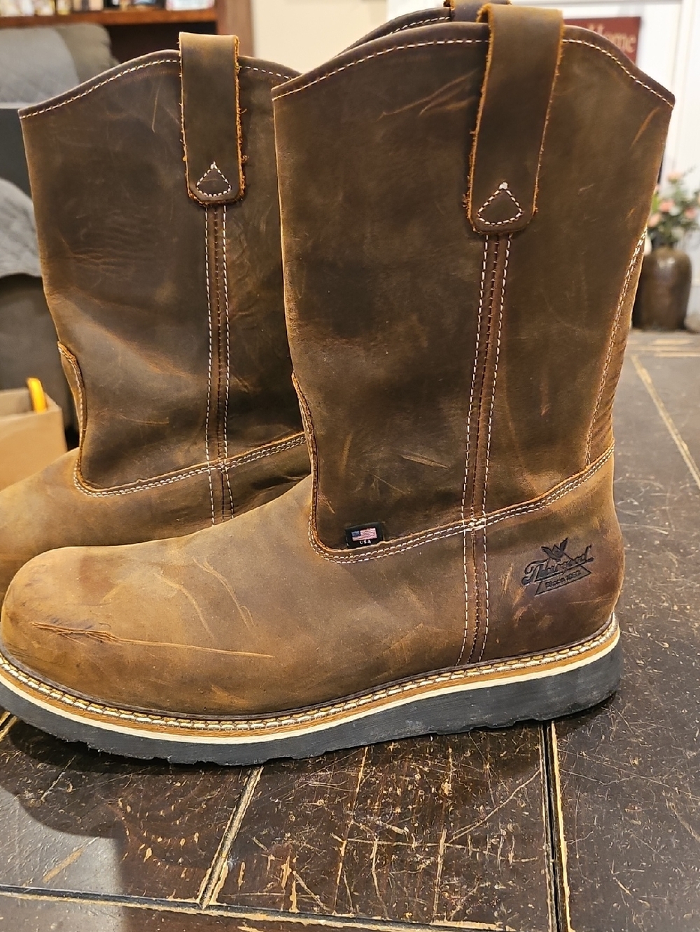 Thorogood Wellington Steel Toe Boots - Picture 3 of 12
